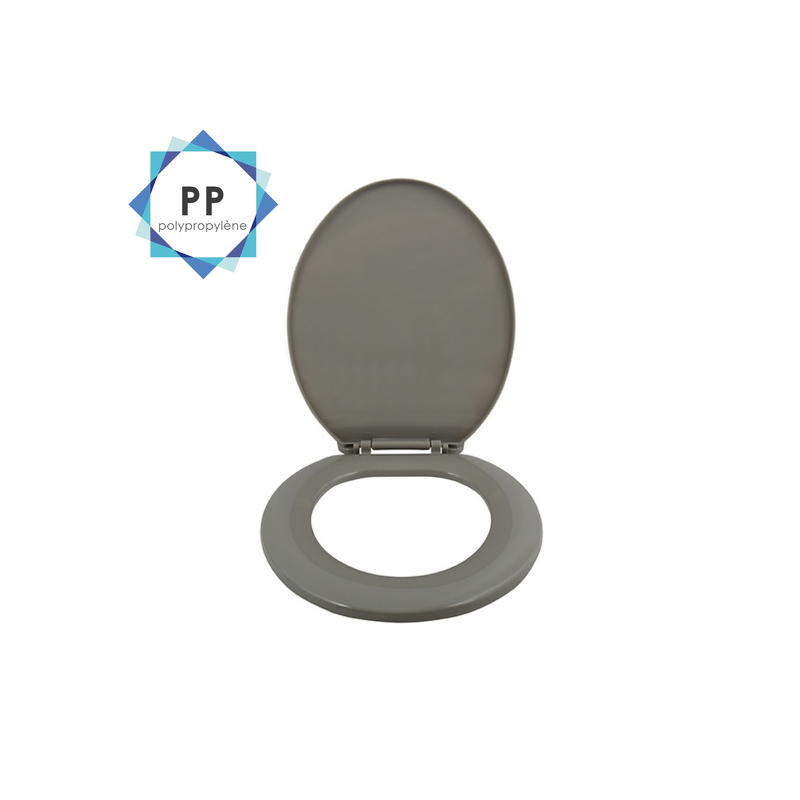 MSV WC-Sitz aus taupefarbenem PP - PS-Scharniere MSV