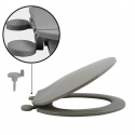MSV WC-Sitz aus taupefarbenem PP - PS-Scharniere MSV