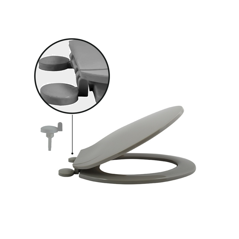 MSV Asiento de inodoro Topo - Bisagras de PS MSV