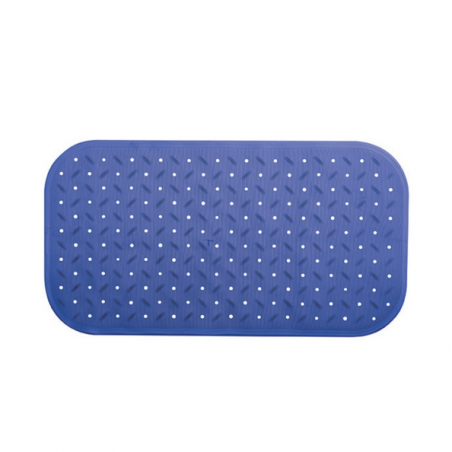 MSV Tapis Fond de baignoire antidérapant Caoutchouc CLASS 36x76cm Bleu MSV