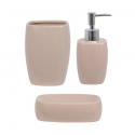 MSV Ensemble 3 accessoires de salle de bain Céramique CLASSIC Beige MSV