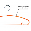 MSV Set di 10 appendini in acciaio plastificato antiscivolo arancioni MSV