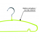 Lot de 10 cintres en acier plastifié antiglisse Vert MSV MSV
