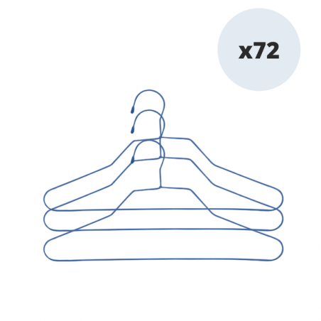 Lot De 72 cintres en Acier plastifiés MSV MSV