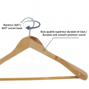 MSV Paquete de 12 perchas de madera para chaquetas MSV