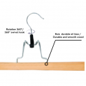 MSV Set of 12 Trouser or Skirt Hangers Wooden 35cm MSV