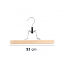 Lot de 12 cintres en bois pour pantalon ou jupe 35cm MSV MSV