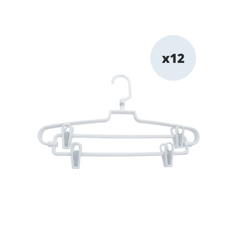 MSV 12 perchas multiclip para pantalones o faldas MSV