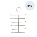 Lot de 12 cintres en acierplastifié antiglisse pour cravates MSV MSV