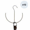 MSV Set of 12 hangers for belts non-slip plastic-coated steel MSV