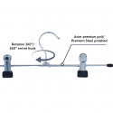 Lot de 24 cintres en acier avec pinces MSV MSV