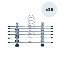 MSV Set of 36 Clothes Hangers Steel  with Clips