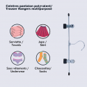 Lot de 36 cintres en acier avec pinces MSV MSV