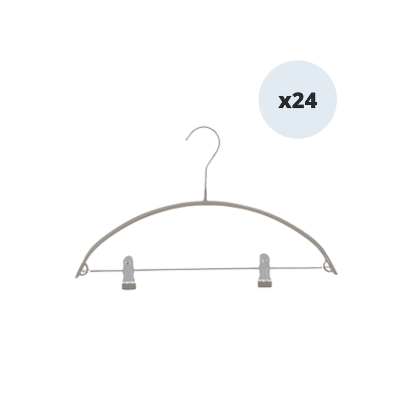 MSV Set di 24 ganci in acciaio rivestiti in plastica antiscivolo con clip MSV