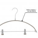 Lot de 24 cintres en acier plastifié antiglisse avec pinces MSV MSV