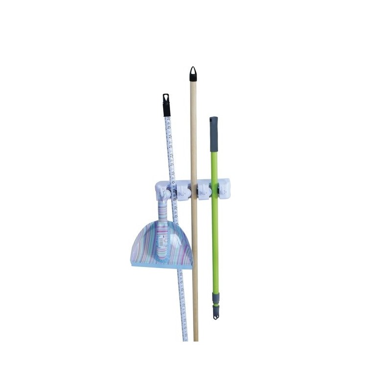 Accroche balais à fixer ABS 4 crochets/ 3 balais MSV MSV
