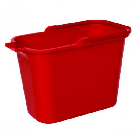 Seau rectangulaire PP 14L Rouge MSV MSV