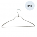 MSV Set de 18 perchas de acero plastificado antideslizante MSV