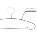 Lot de 40 cintres en acier plastifié antiglisse Taupe MSV MSV