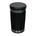 Panier à linge 46L avec couvercle coussin Inox Noir MSV MSV