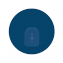 MSV Set of 2 Repositionable Round Wall Hooks Navy Blue MSV