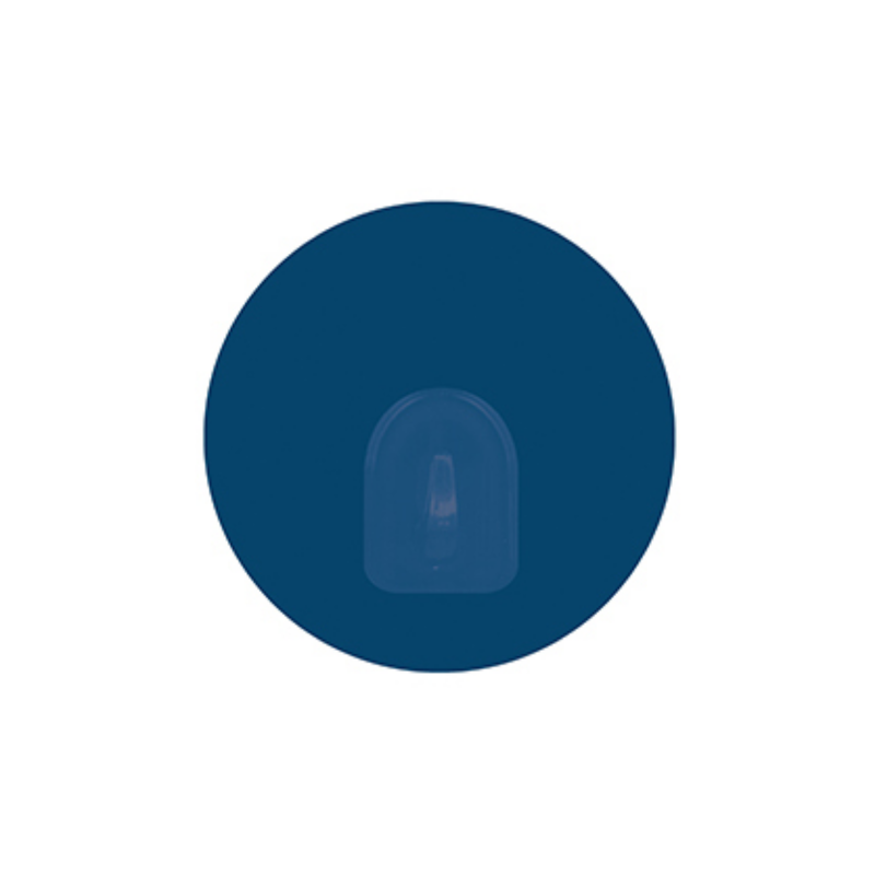 MSV Set of 2 Repositionable Round Wall Hooks Navy Blue MSV