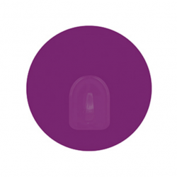 MSV Juego de 2 ganchos de pared reposicionables redondos violeta MSV