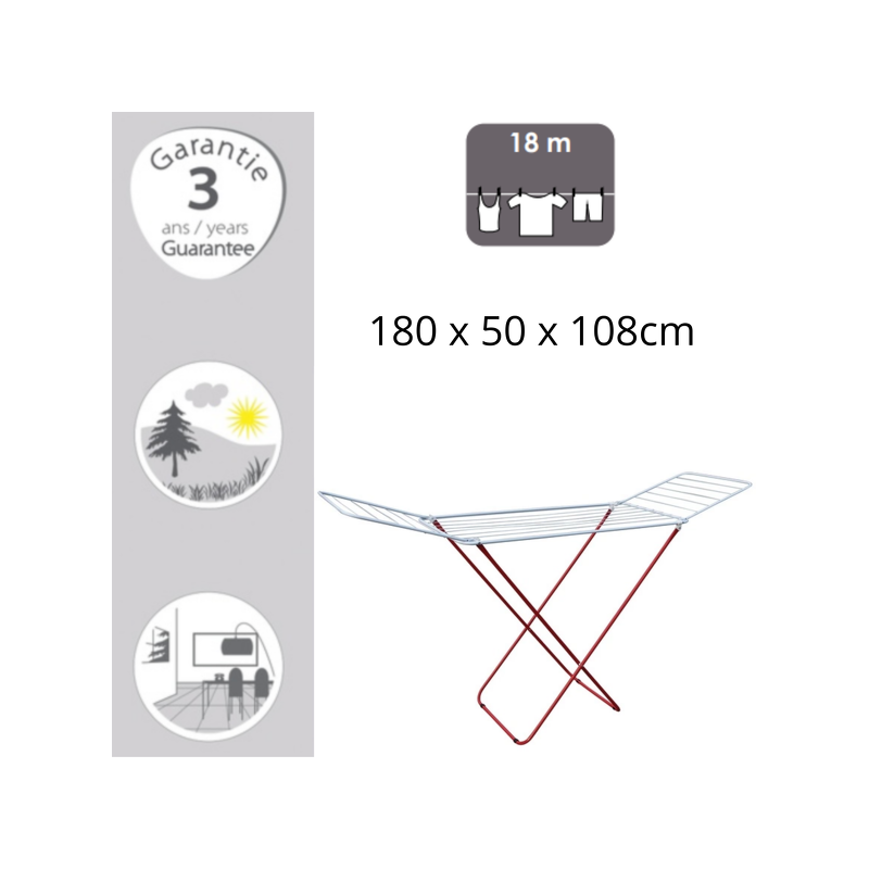 MSV Drying rack with wings 18M Steel White MSV