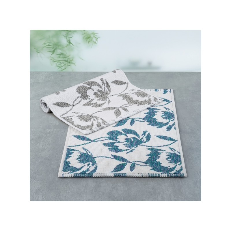 Spirella Bathroom mat BLOSSOM Cotton 50x80cm Indigo Spirella