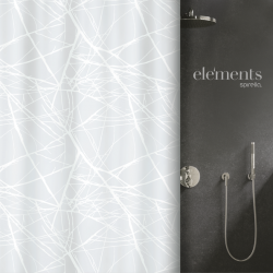 Elements by Spirella Cortina de ducha FORES Poliéster 120x200 cm Blanco Spirella