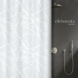 Elements by Spirella rideau de douche Polyester FORES 120x200cm Blanc