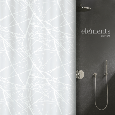Elements by Spirella Shower curtain FORES Polyester 120x200cm White Spirella