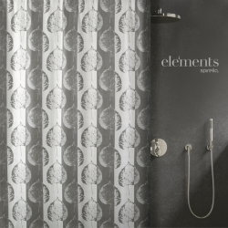 Elements by Spirella Shower curtain Polyester LEF 180x180cm Taupe
