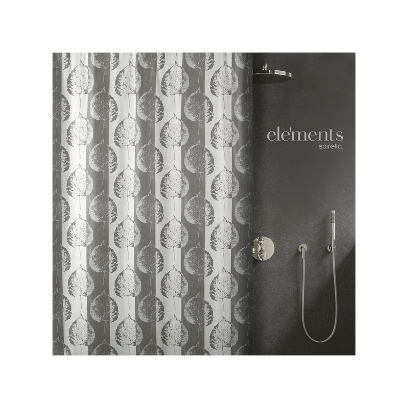 Elements by Spirella Duschvorhang Polyester LEF 120x200cm Taupe Spirella