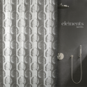 Elements by Spirella Cortina de ducha Poliéster LEF 240x180cm Topo Spirella