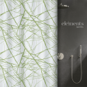 Elements by Spirella Shower curtain Polyester FORES 120x200cm Green Spirella