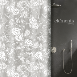 Elements by Spirella rideau de douche Polyester NOVA 120x200cm Gris