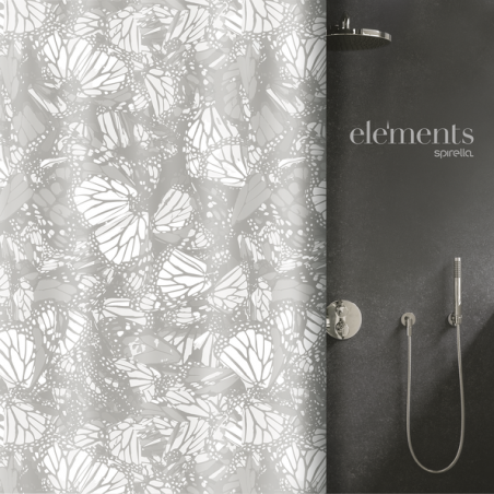 Elements by Spirella Shower curtain Polyester NOVA 120x200cm Gray Spirella