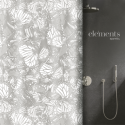 Elements by Spirella Shower curtain Polyester NOVA 180x180cm Gray