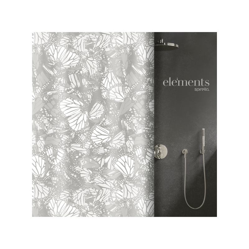 Elements by Spirella Duschvorhang Polyester NOVA 180x180cm Grau Spirella