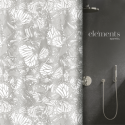 Elements by Spirella Shower curtain Polyester NOVA 240x180cm Gray Spirella