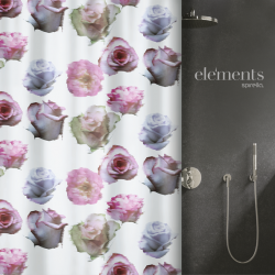 Elements by Spirella Shower curtain Polyester MUSE 120x200cm Pink