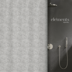 Elements by Spirella Cortina de ducha Poliéster ILO 180x180cm Gris antarcita Spirella