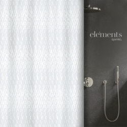 Elements by Spirella rideau de douche Polyester CODE 120x200cm Blanc
