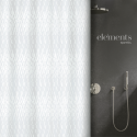 Elements by Spirella Duschvorhang Polyester CODE 180x180cm Weiß Spirella
