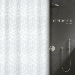 Elements by Spirella Shower curtain Polyester CODE 180x180cm White Spirella