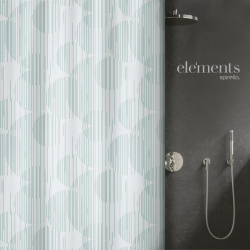 Elements by Spirella rideau de douche Polyester RAIO 120x200cm Bleu Metalic