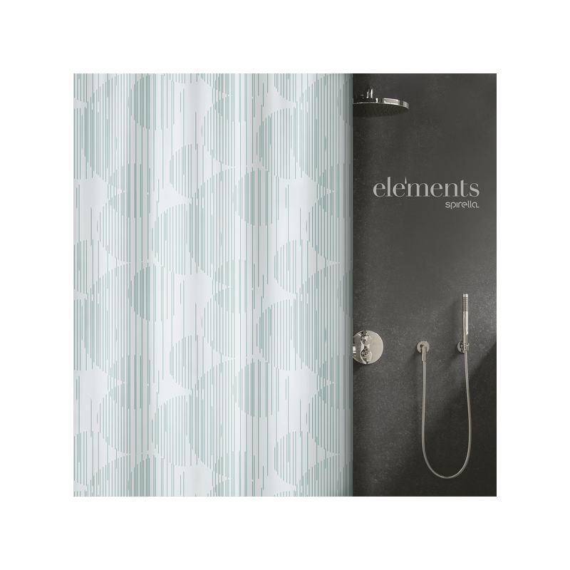 Elements by Spirella Duschvorhang Polyester RAIO 120x200cm Metallic Blau Spirella