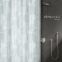 rideau de douche Polyester RAIO 180x180cm Bleu Metalic Elements by Spirella Spirella