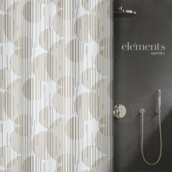 Elements by Spirella rideau de douche Polyester RAIO 120x200cm Beige
